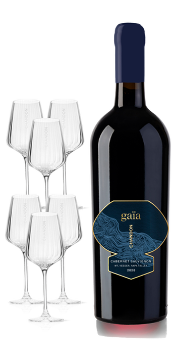 GA&Iuml;A, Mt Veeder, 2020 with 6 CHANDON Wine Glasses 
